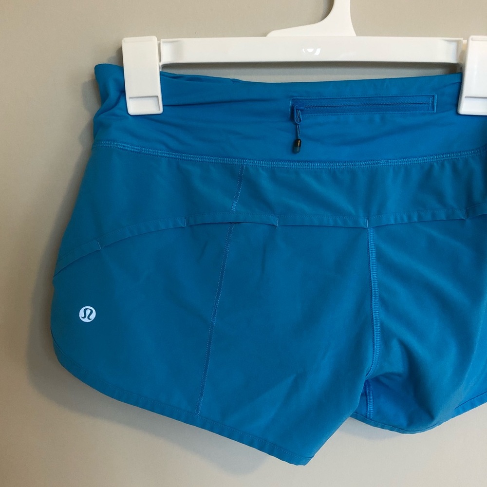 Lululemon Blue Speed Shorts 3” (Size 6)